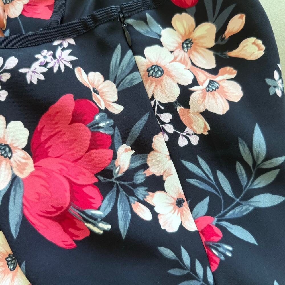 Ann Taylor Low Waist Y2k Floral Red Fairy Cottagecore A Line Midi Women Skirt 6 - Picture 8 of 8